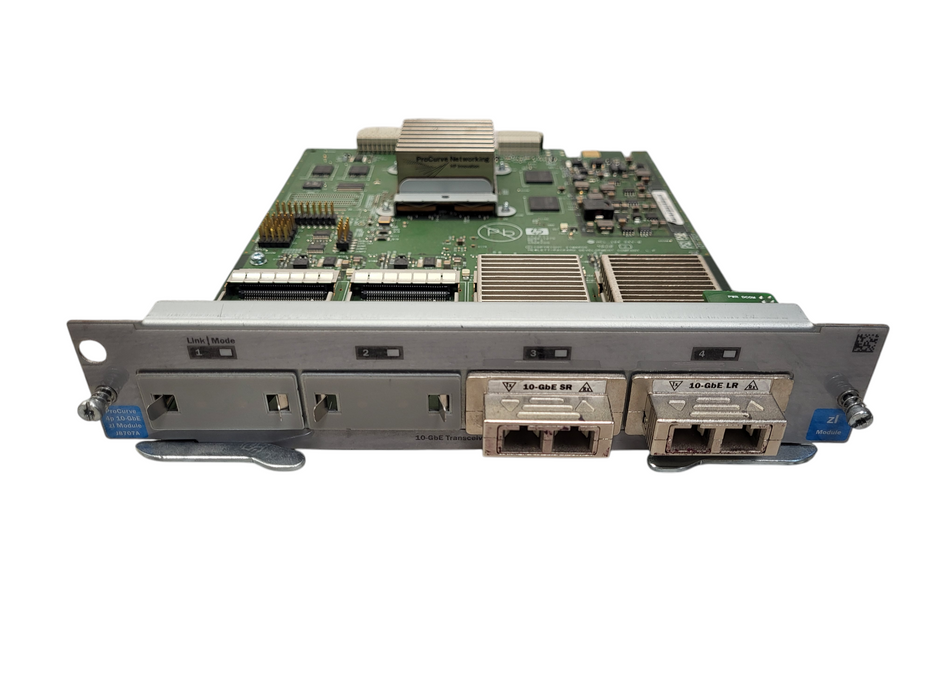 HP ProCurve 4-port 10GbE ZL Module J8707A w/ 2x J8436A PROCURVE 10GBE X2-SC SR