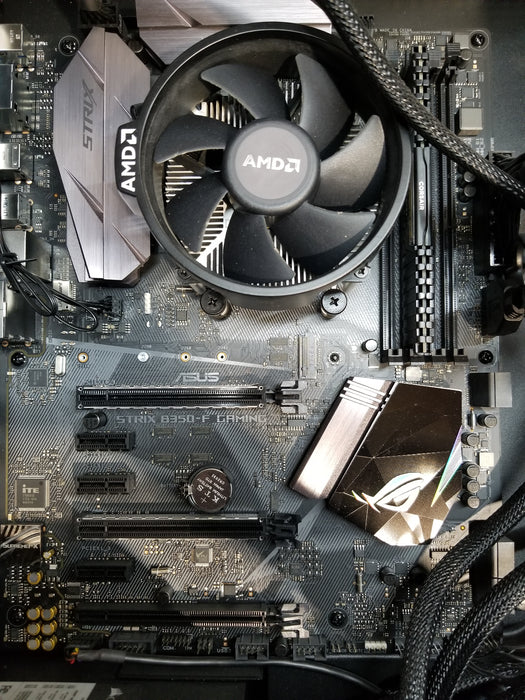 Custom Pc w/ Strix B350-F AMD Ryzen 5 1600 CPU 8GB RAM No HDD