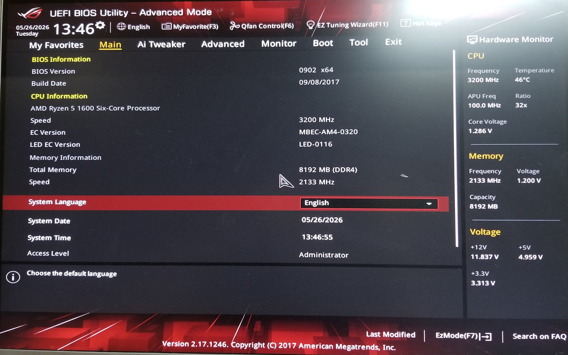 Custom Pc w/ Strix B350-F AMD Ryzen 5 1600 CPU 8GB RAM No HDD