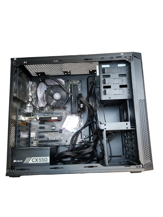 Custom Pc w/ Strix B350-F AMD Ryzen 5 1600 CPU 8GB RAM No HDD