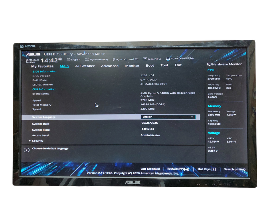 Corsair Custom Gaming PC, Ryzen 5 3400G, 16GB DDR4, No HDD, No OS