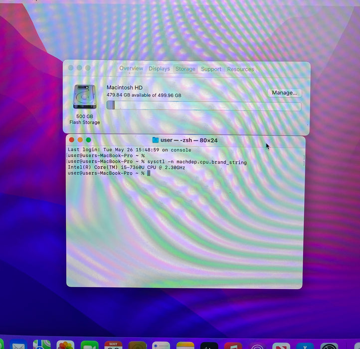 Apple MacBook Pro 13" 2017 i5-7350U 16GB RAM 512GB SSD No Power Adapter