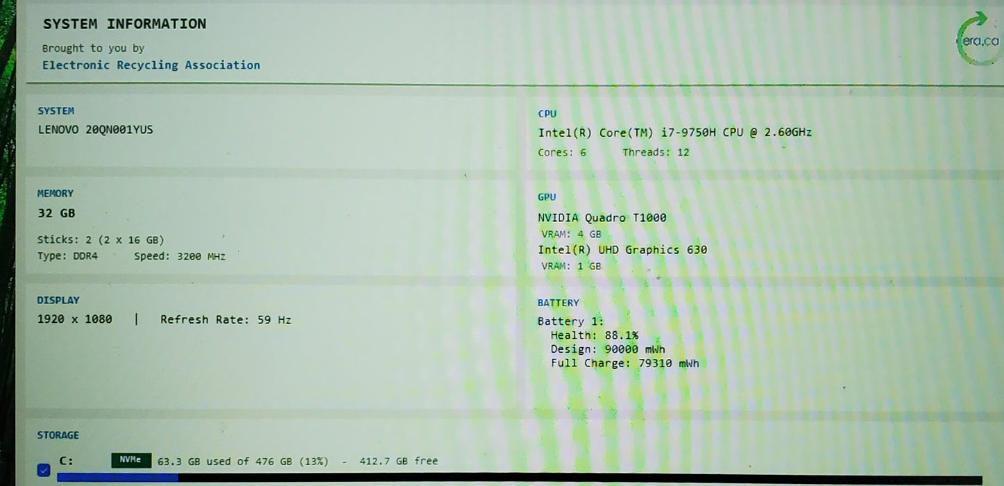 Lenovo ThinkPad P53 15" i7-9750H QUADRO T1000 4GB GPU 32GB RAM 512GB SSD