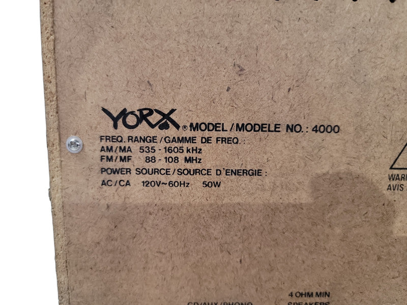 Vintage YORX compact home audio system| no speakers included