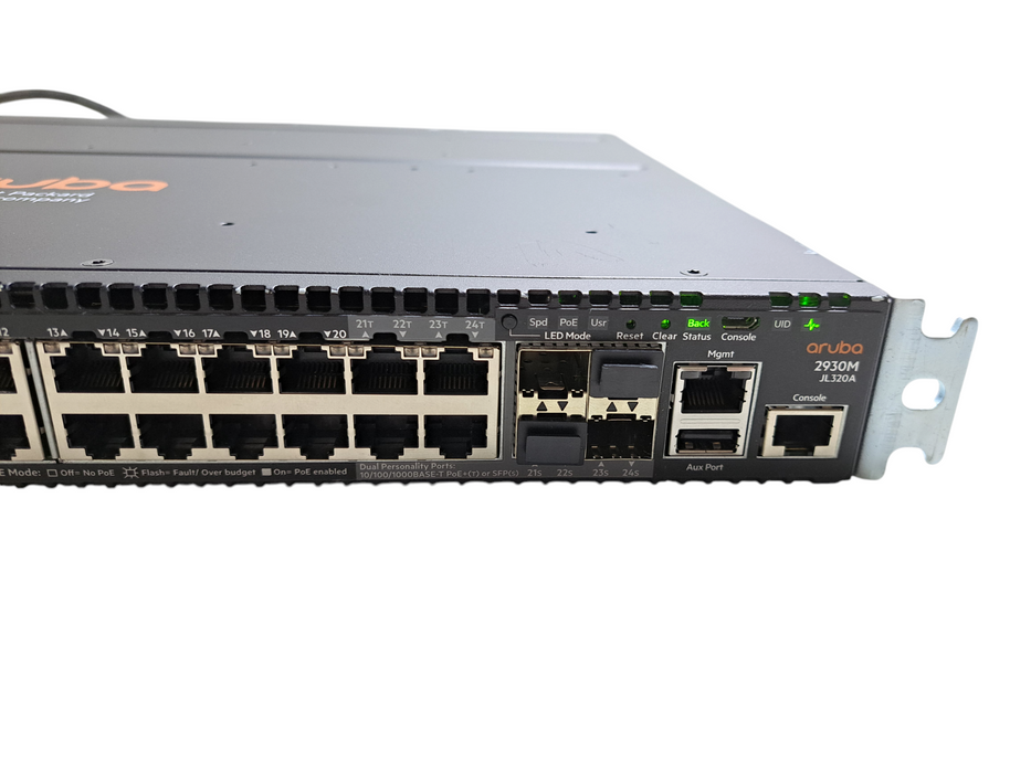 HP Aruba 2930M JL320A 24-Port Gigabit PoE+ Managed Switch 1x PSU