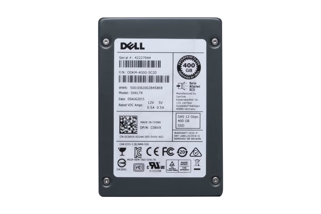 400GB SAS 2.5" 12Gb/s SSD - Assorted Brands/Models