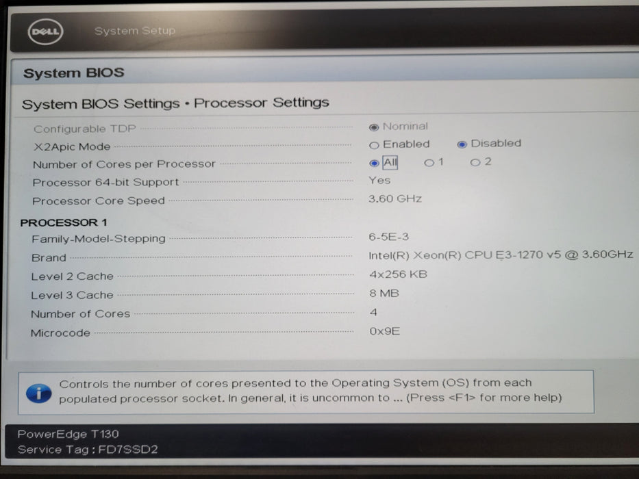 Dell PowerEdge T130, Xeon E3-1270v5 3.00GHz, 16GB DDR4, No HDD, PERC H330