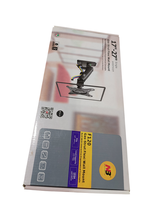 F120 Gas-Strut Flexi Wall Mount 17" - 27"