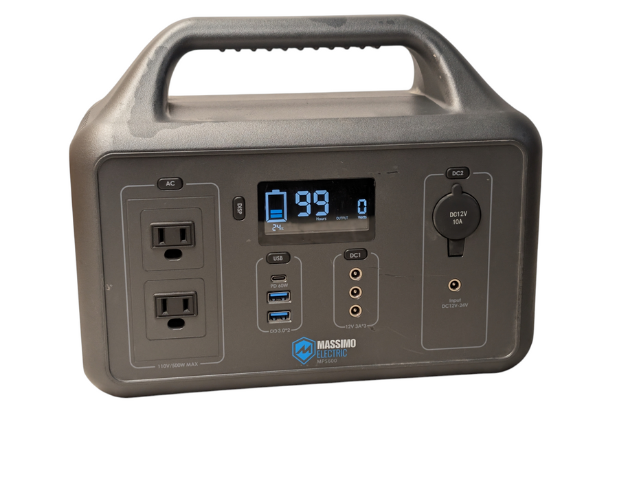 Massimo Electric MP5600 500W Power Station 540wh Capacity Solar Input