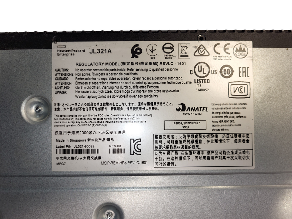 HP Aruba 2930M JL321A  48-Port Gigabit Switch READ