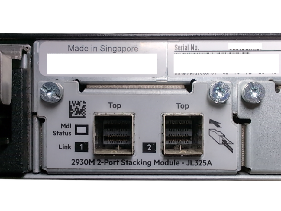 Aruba 2930M-48G PoE+ Switch JL322A w/ Stacking Module JL325A and 2x PSU