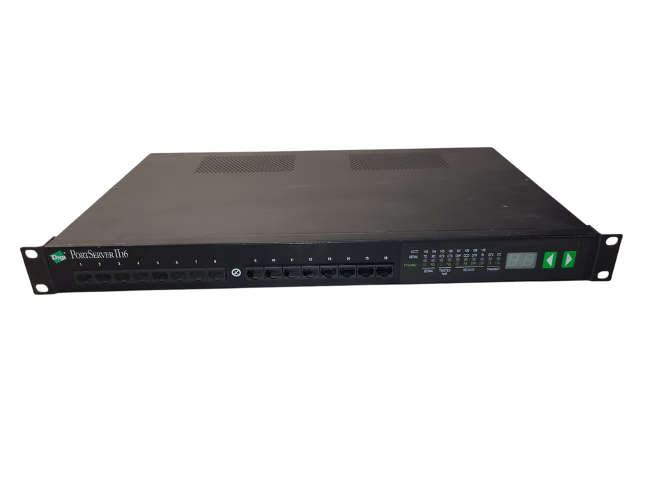 Digi 50000719-01 PortServer II 16 Rack RJ45 Terminal Server Switch READ