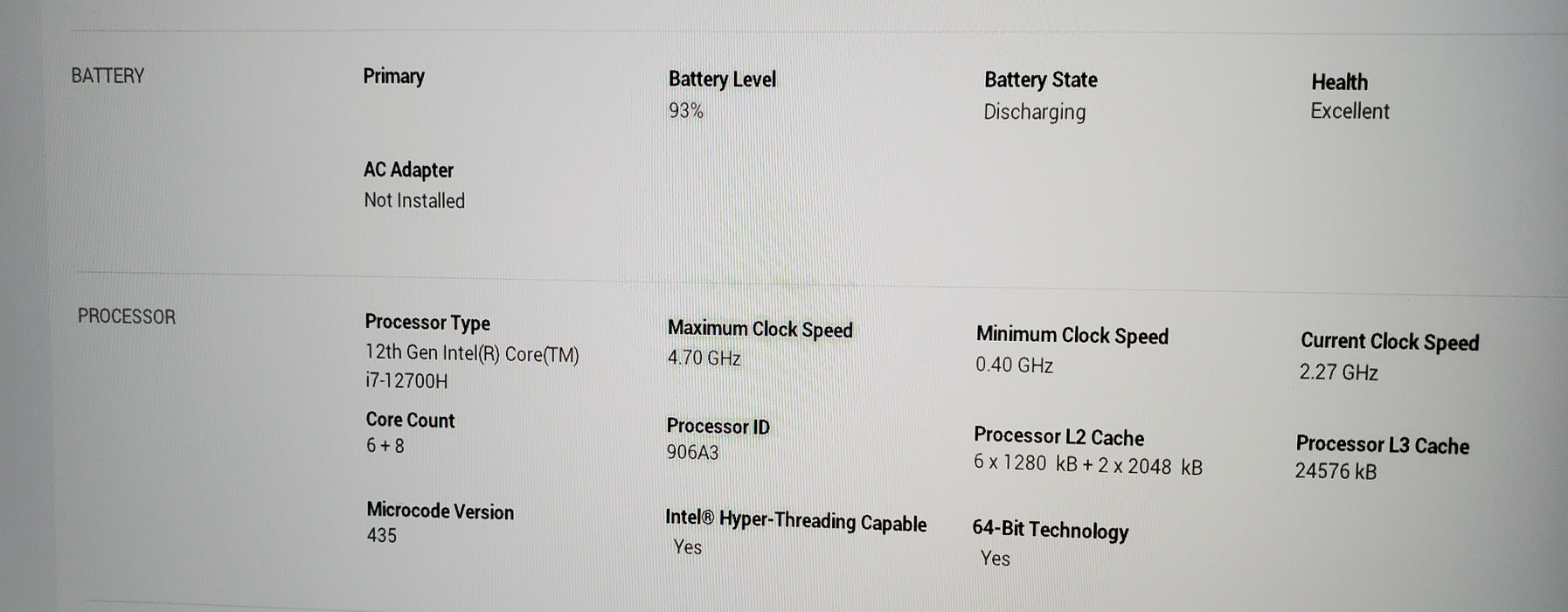 DELL XPS 15 9520 Intel Core i7-12700H 24GB RAM 256GB RTX3050 4GB
