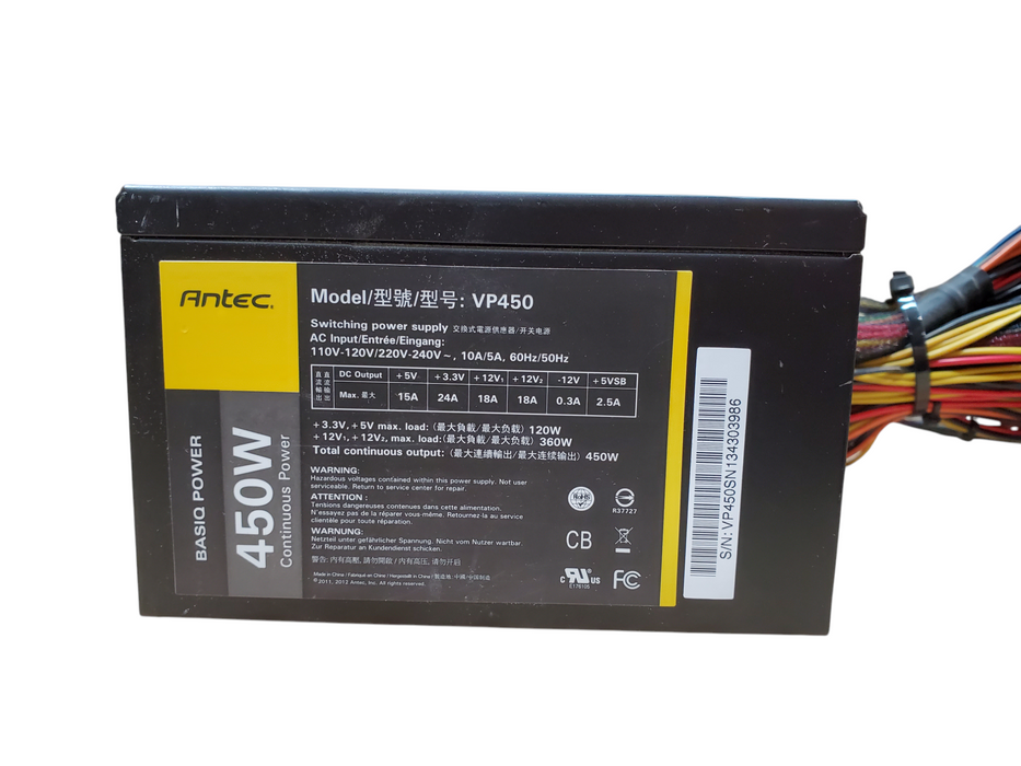 Antec VP450 450W ATX Desktop Power Supply