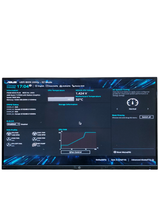 CUSTOM PC Ryzen 7 5700G WITH RADEON GRAPHICS 16GB RAM NO-HDD/SSD