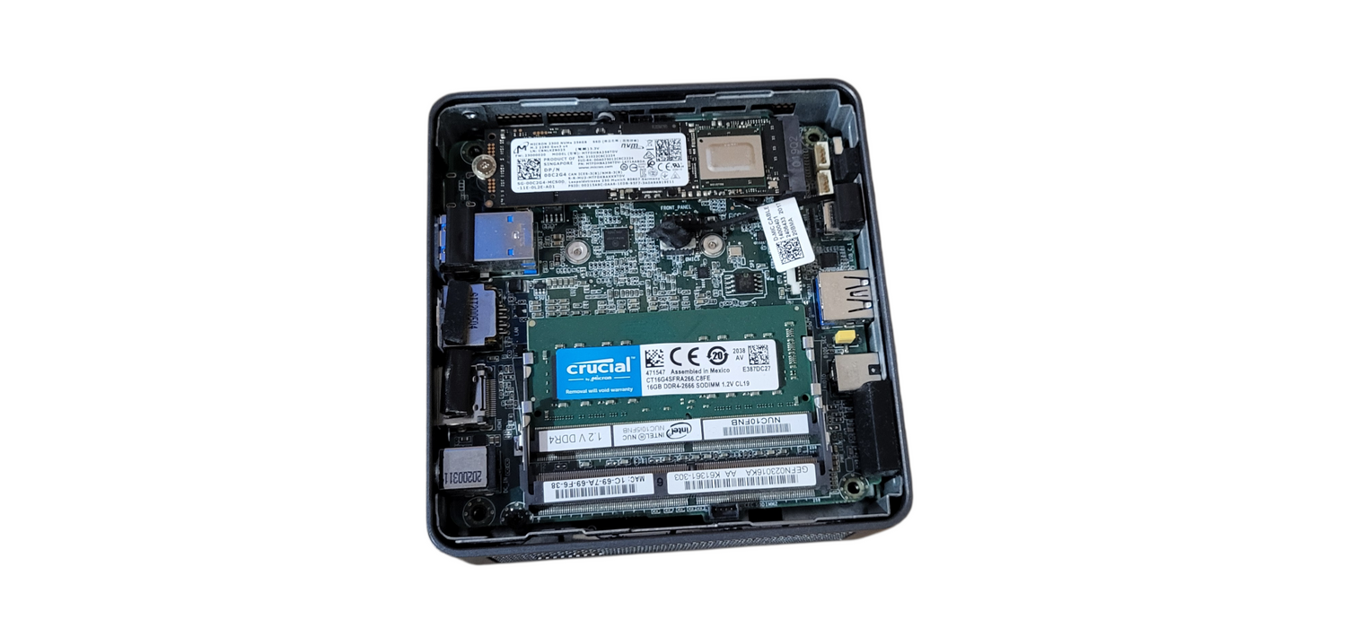 Intel BXNUC10i5FNK1, Core i5-10210U 1.60GHz, 16GB RAM 256GB NVME