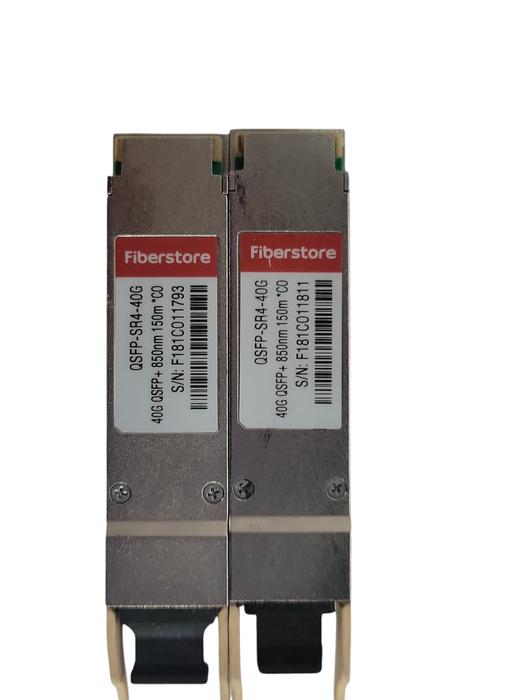 Lot of 6x FS (4x QSFP28-SR4-100G and 2x QSFP-SR4-40G) QSFP Modules, READ