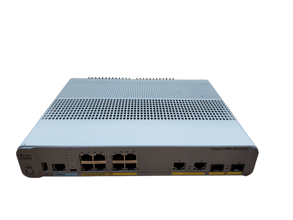 Cisco WS-C2960CX-8PC-L V01, 8-Port Gigabit Managed Silent Switch w/ 2x SFP