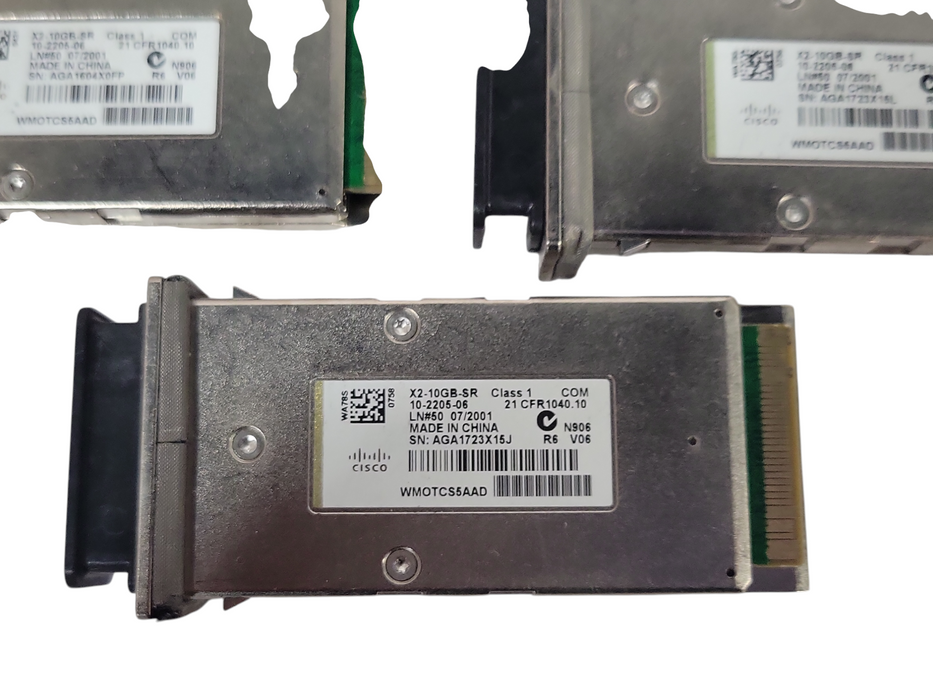 Lot of 9x Cisco X2-10GB-SR 10 Gbps X2 SR Transceiver modules
