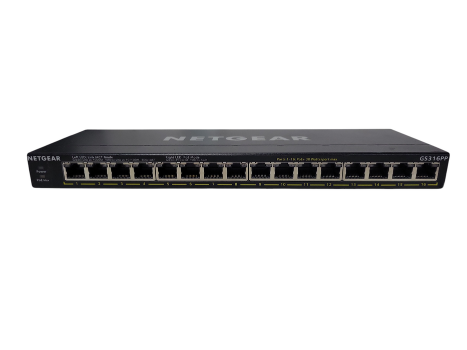 NETGEAR GS316 and GS316PP 16-Port Gigabit Ethernet Network Switch