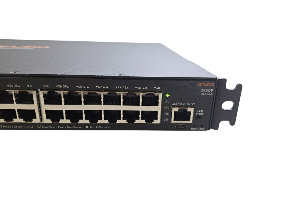 Aruba 2930F JL558A 48-Port Gigabit PoE+ 740W, 4x 10G SFP+ Managed Switch