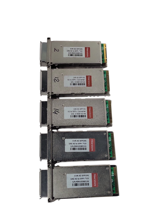 Lot of 5x FiberStore CVR-X2-SFP10G SFP 10G Transceiver modules