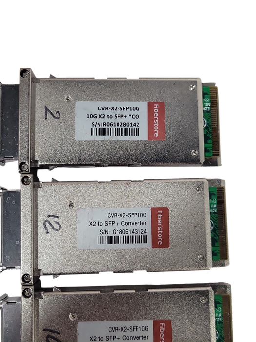 Lot of 5x FiberStore CVR-X2-SFP10G SFP 10G Transceiver modules