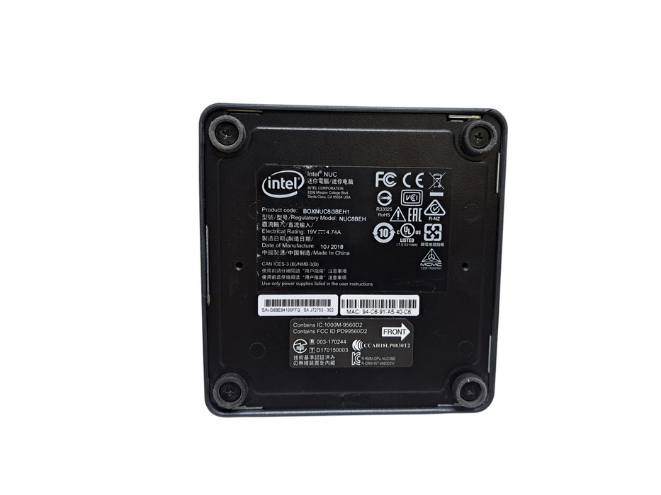 Intel NUC Mini PC BOXNUC8i3BEH1 | Intel Core i3-8109U @3.00GHz, 8GB DDR4, No HDD