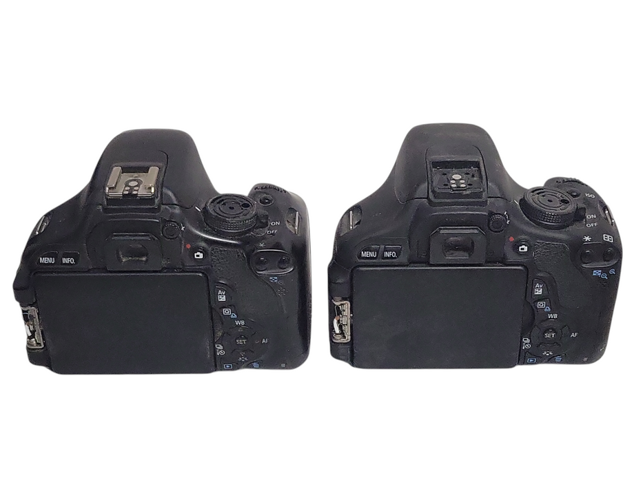 Lot of 2x Canon EOS Rebel T3i 18.0-megapixel camera body only, READ