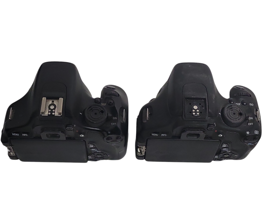 Lot of 2x Canon EOS Rebel T3i 18.0-megapixel camera body only, READ