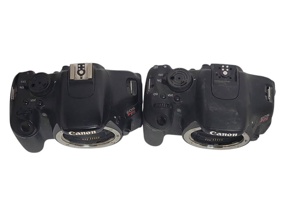 Lot of 2x Canon EOS Rebel T3i 18.0-megapixel camera body only, READ