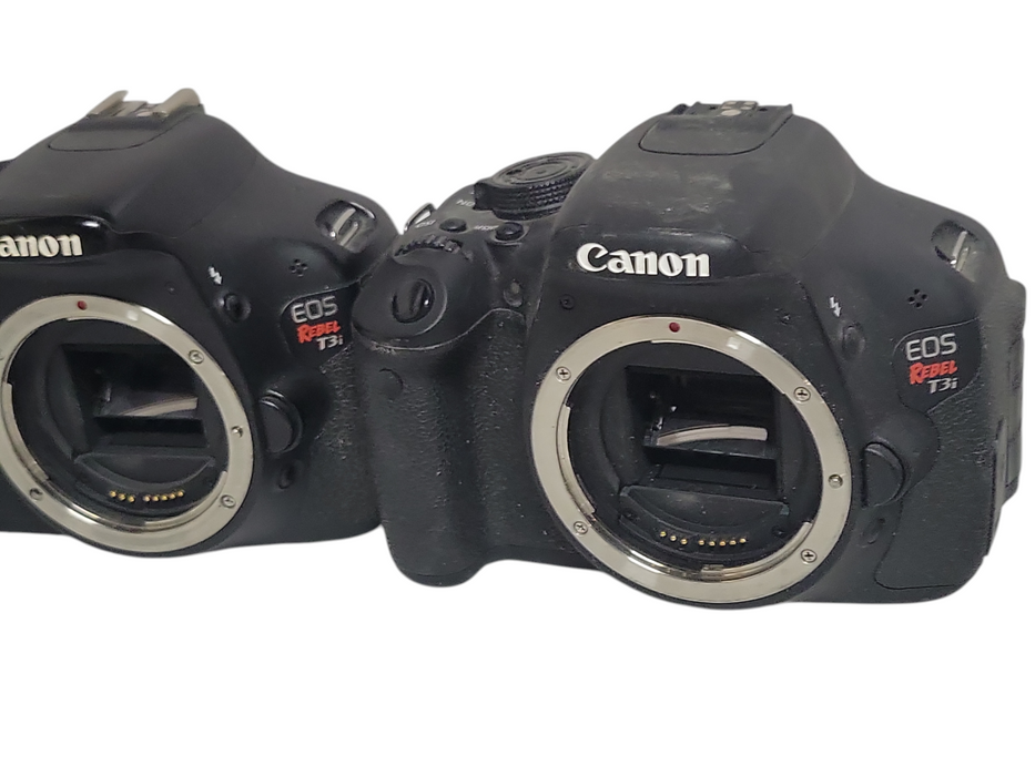 Lot of 2x Canon EOS Rebel T3i 18.0-megapixel camera body only, READ