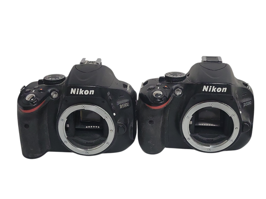 Lot of 2x Nikon D5100 16.2MP Digital Camera body only, READ