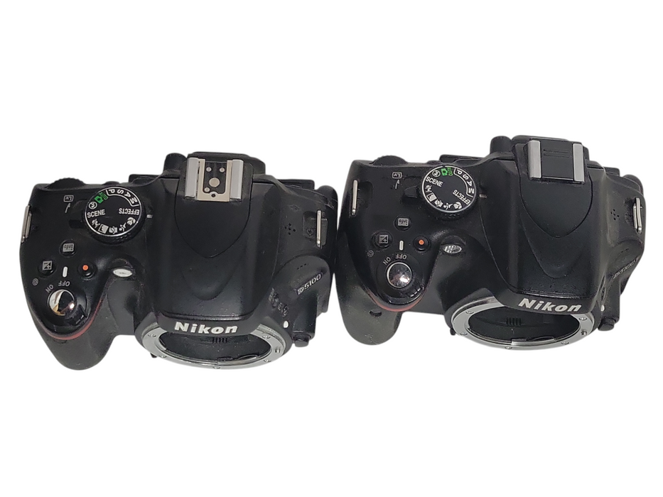 Lot of 2x Nikon D5100 16.2MP Digital Camera body only, READ