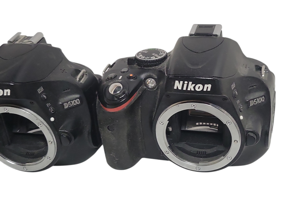 Lot of 2x Nikon D5100 16.2MP Digital Camera body only, READ