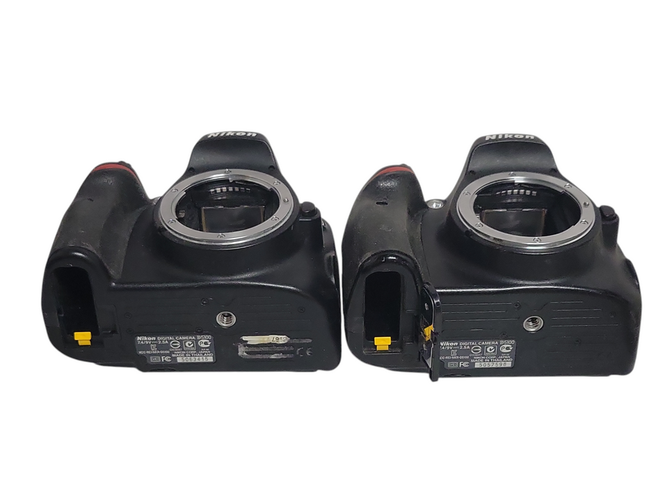 Lot of 2x Nikon D5100 16.2MP Digital Camera body only, READ