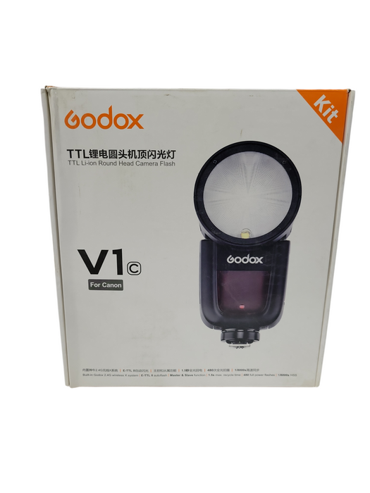 Godox V1-C 2.4G TTL Camera Flash Speedlite Round Head Light For Canon