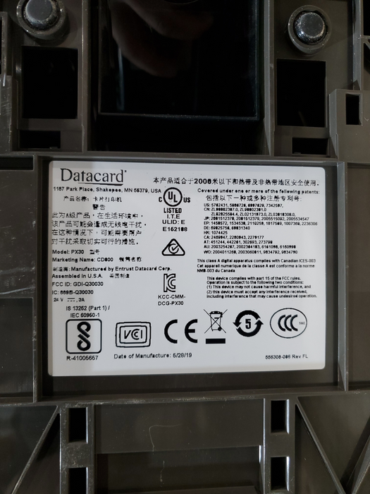 DataCard CD800 PX30 ID Card Color Thermal Printer *READ*