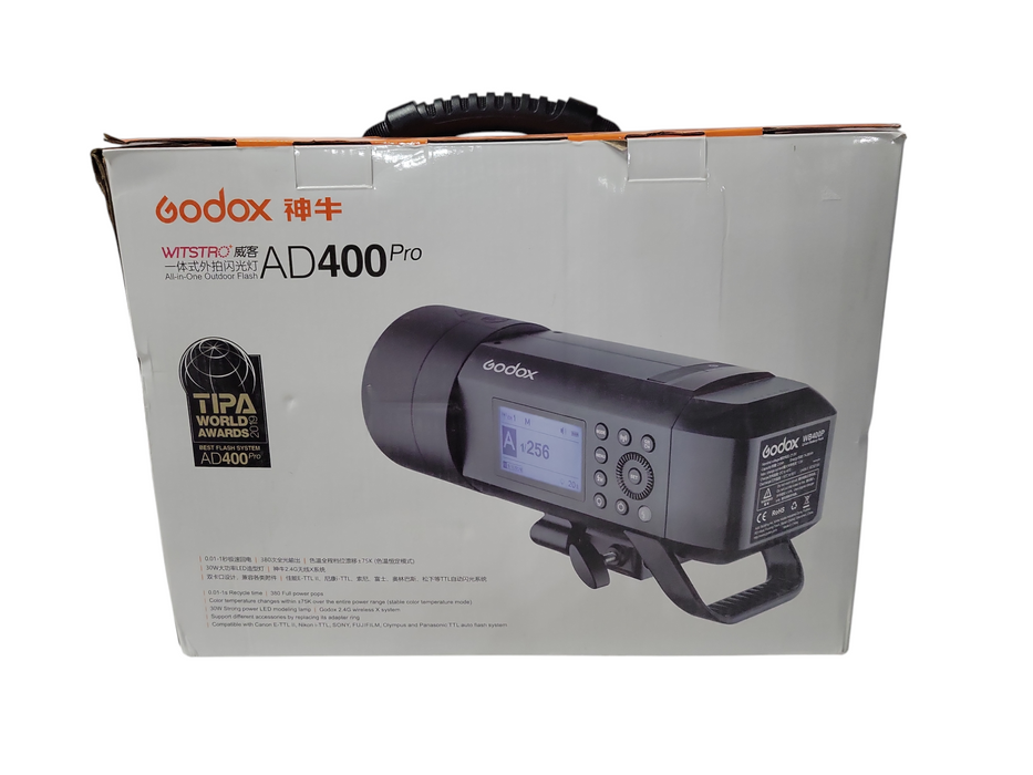 Godox AD400Pro 400Ws TTL All In One Outdoor Flash with trigger AC adapter