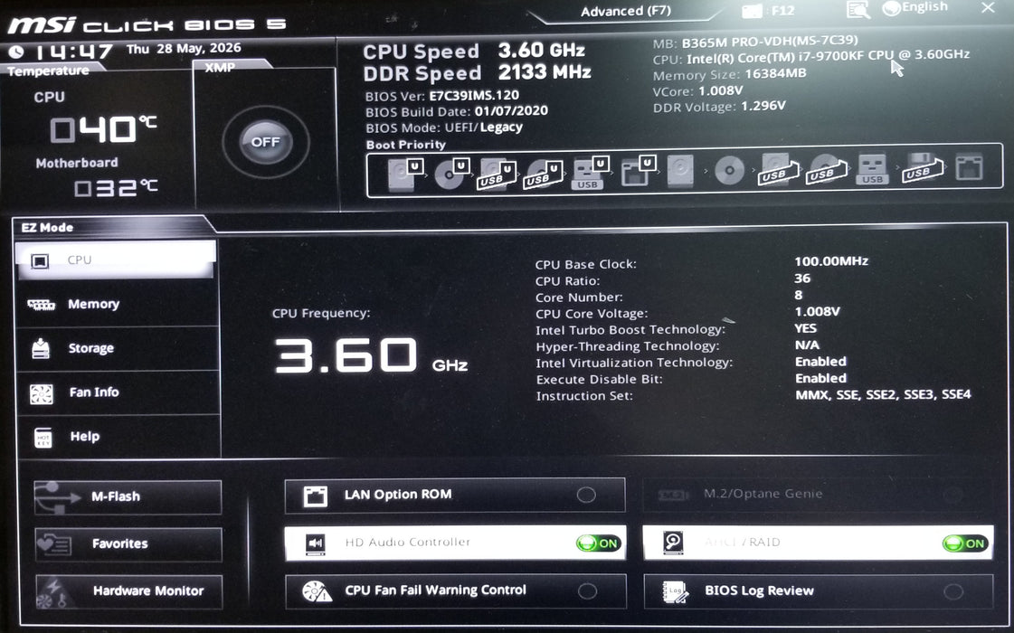 Custom Pc w/ Msi B365M Core i7-9700KF 16GB RAM No HDD GTX 970