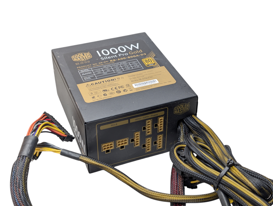 Cooler Master Silent Pro Gold 1000W (RS-A00-80GA-D3) Desktop Power Supply