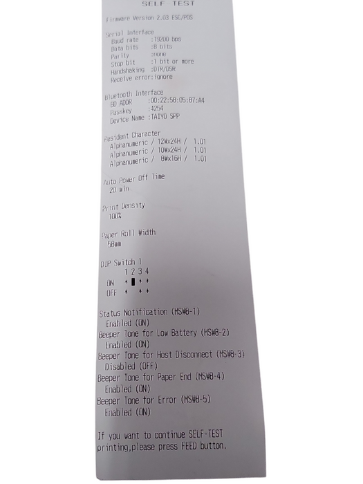 Epson TM-P60 POS Thermal Receipt Printer Bluetooth M196B, READ _