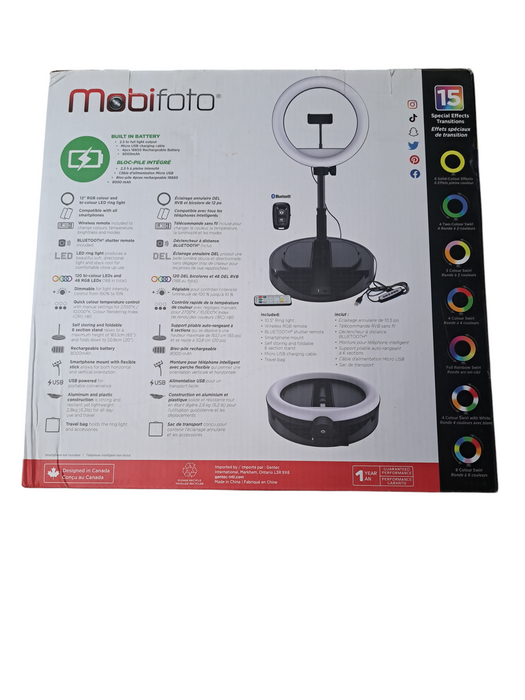 Mobiphoto Mobilite 12R3 Ring Light Creator Kit