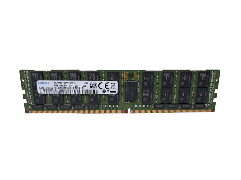 Samsung 64GB 4DRx4 PC4-2400T-LD1-11 DDR4 LRDIMM Server Memory M386A8K40BMB-CRC5Q