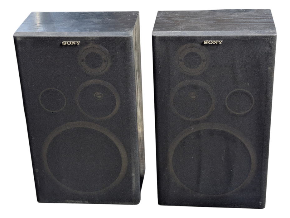 SONY SS-D115 Vintage 3-Way Stereo Speaker System 6 Ohms