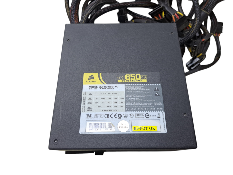 Corsair TX650W Desktop Power Supply PSU TESTED | CMPSU-650TX-C