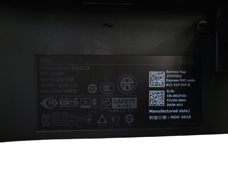Dell SE2219H 21.5\\" Full HD 1920x1080 60Hz IPS LCD Monitor 16:9 5ms HDMI VGA Q%