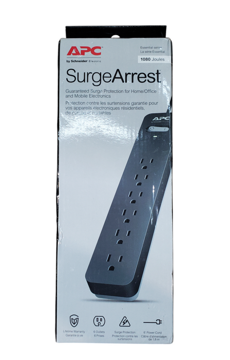 New Open Box - APC 6-Outlet Surge Protector - PE66