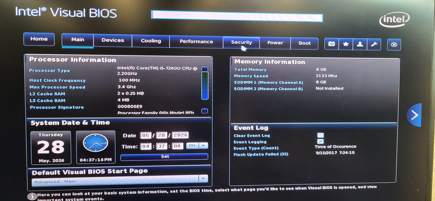 INTEL NUC NUC7I5BNK i5-7260 CPU |8GB DDR4 | 256GB NVMe
