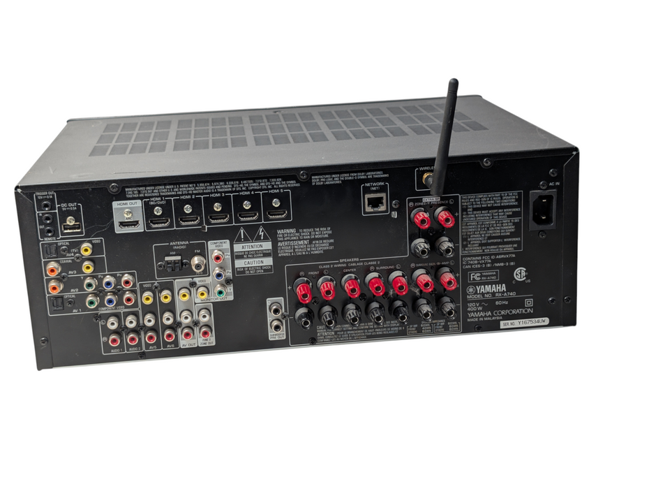 Yamaha AV Receiver RX-A740 7.2 Channel 4K HDMI Networked WiFi